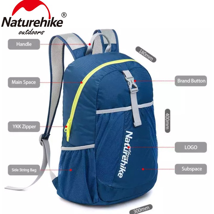 Balo gấp gọn chống nước Naturehike NH15A119-B dung tích 22L