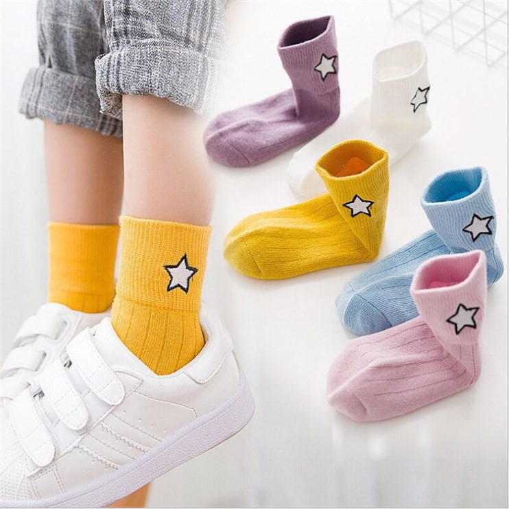 Set 5 đôi tất cao cổ thu đông cho bé nhiều mẫu Goodbabyvn