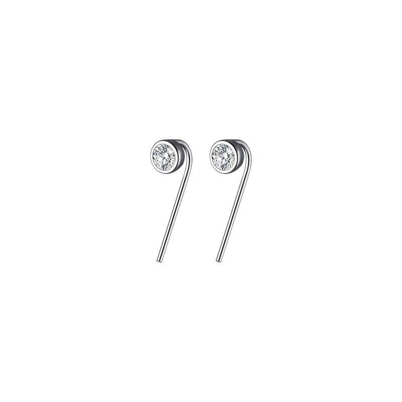 Bông tai bạc chấu dạng móc H.A.S bạc 925 cá tính - ST0187