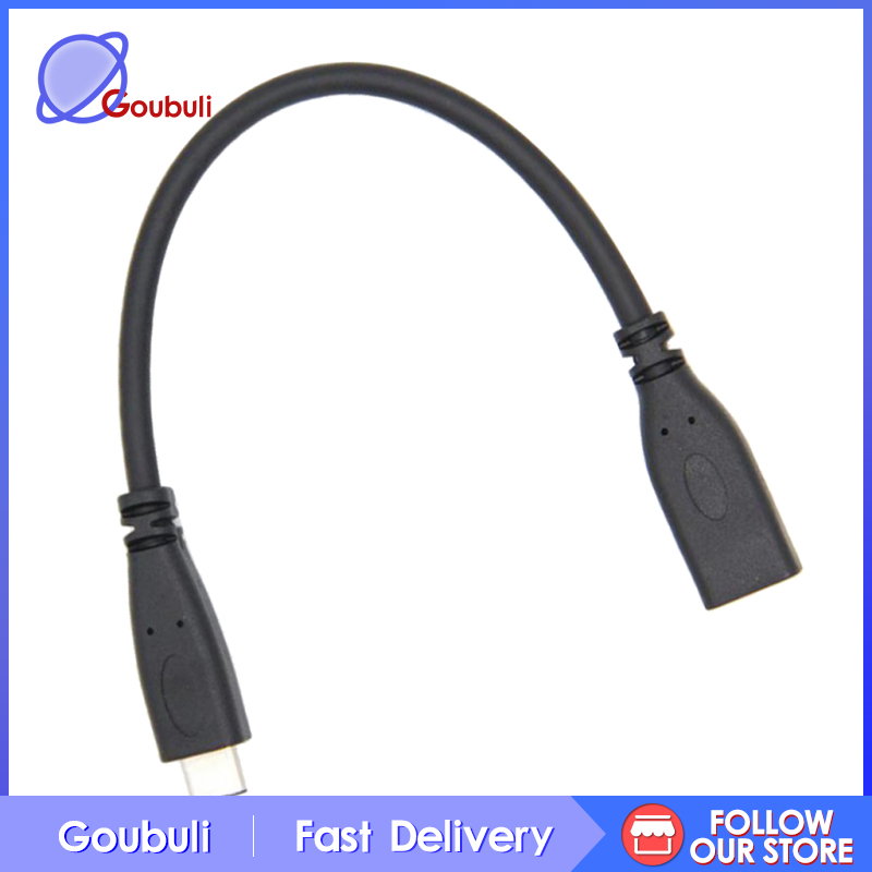 [Goubuli]USB 3.1 Type C Extender Cord Male To Female 10Gbps Charging And Sync 0.2m