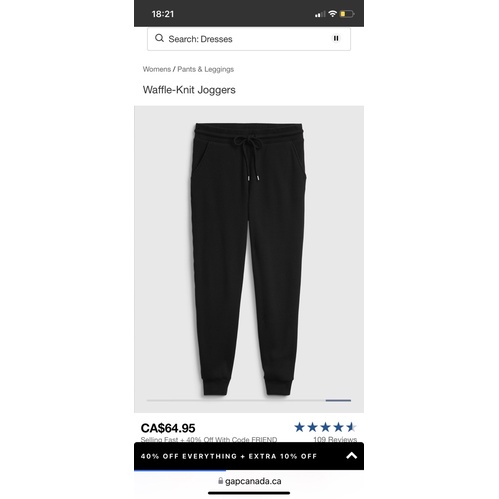 Quần Jogger GAP Waffle Cotton dư xịn nam nữ đều mặc được