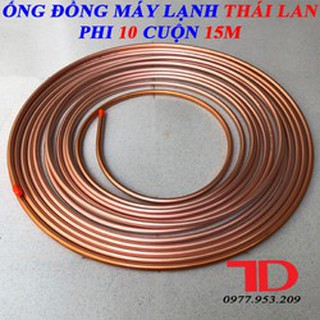 [Mã ELMS4 giảm 7% đơn 500K] Ống đồng máy lạnh phi 10 Thái Lan LHCT dày 5.5 zem cuộn 15m