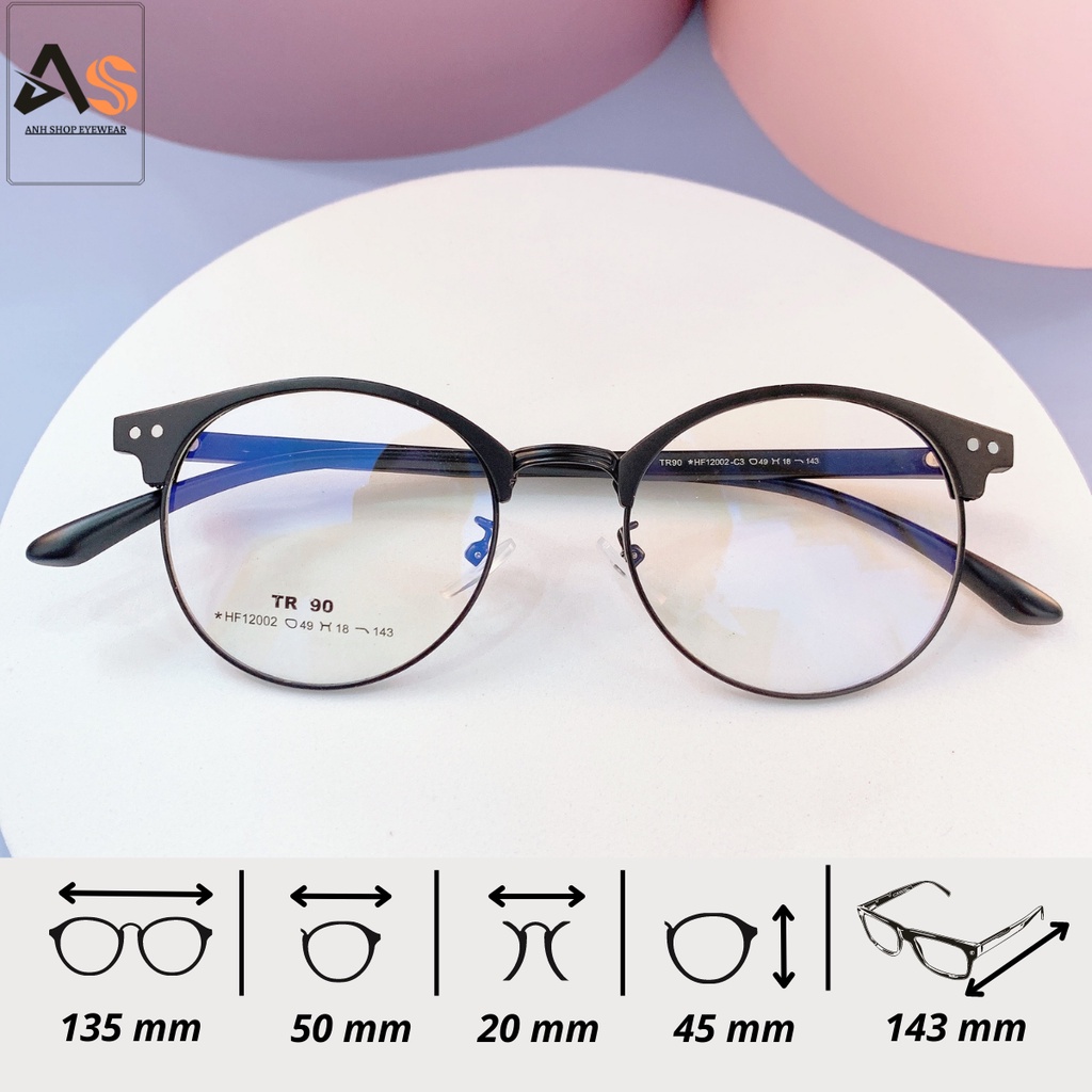 Kính tròn chắc chắn phù hợp cả nam và nữ nhiều màu sắc 12002