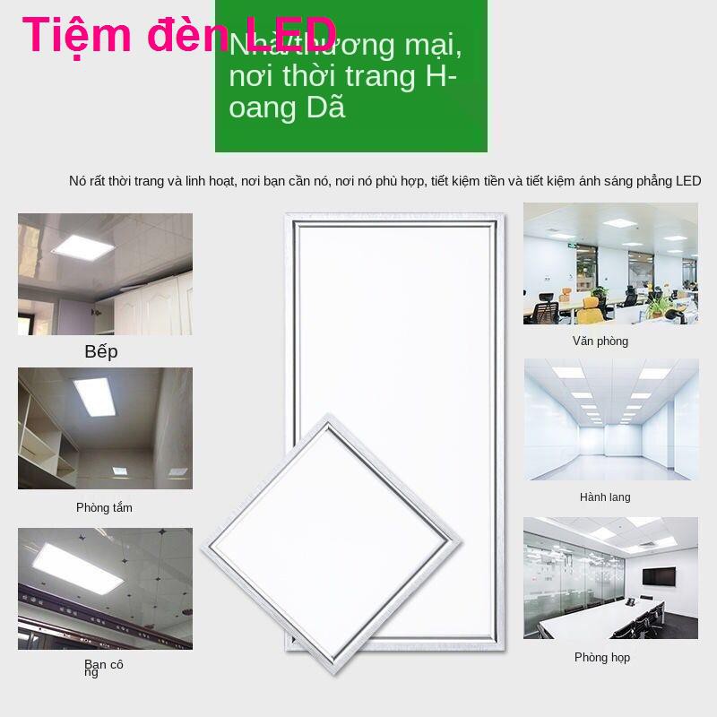 Đèn led âm trần nhà tắm vuông 300x300 tích hợp nhôm bếp gusset 30x60 phẳng 600x600