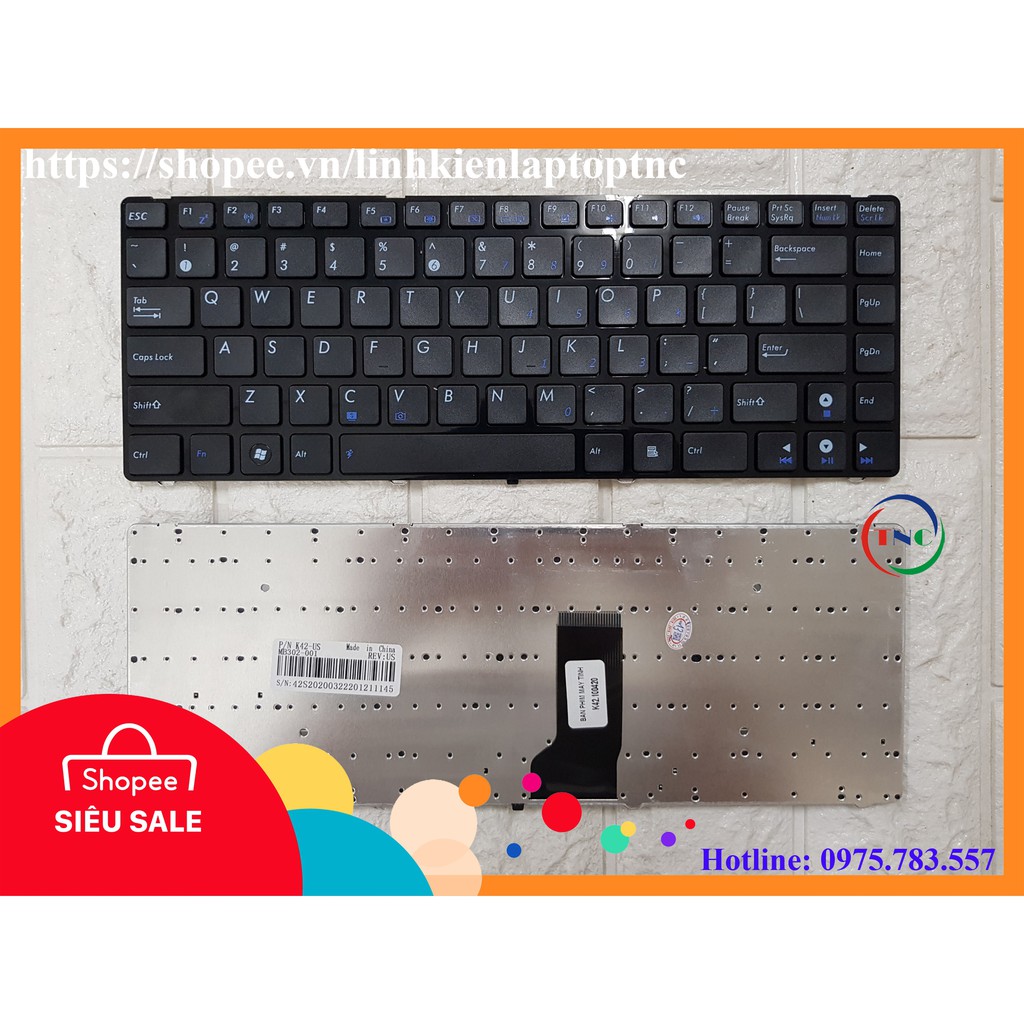 Bàn phím Laptop Asus K43E K43S X44H X45C A42F K42 K43 K42F X42 X43 X43S chất lượng cao - nhập khẩu