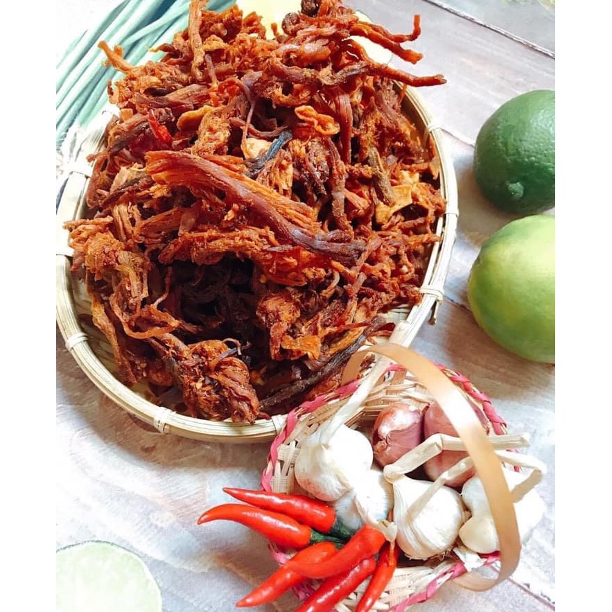 Khô heo cháy tỏi Lê hải 300g thơm ngon đồ ăn vặt Sài Gòn vừa ngon vừa rẻ