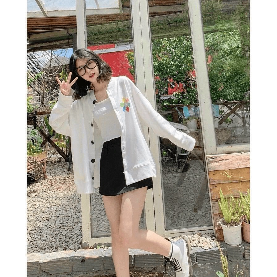 Áo khoác Cadigan nữ Hoa cúc MaiSon Áo khoác hoodie Cadigan Hoa cúc form rộng Unisex chống nắng siêu tốt TP [NewUnisex]