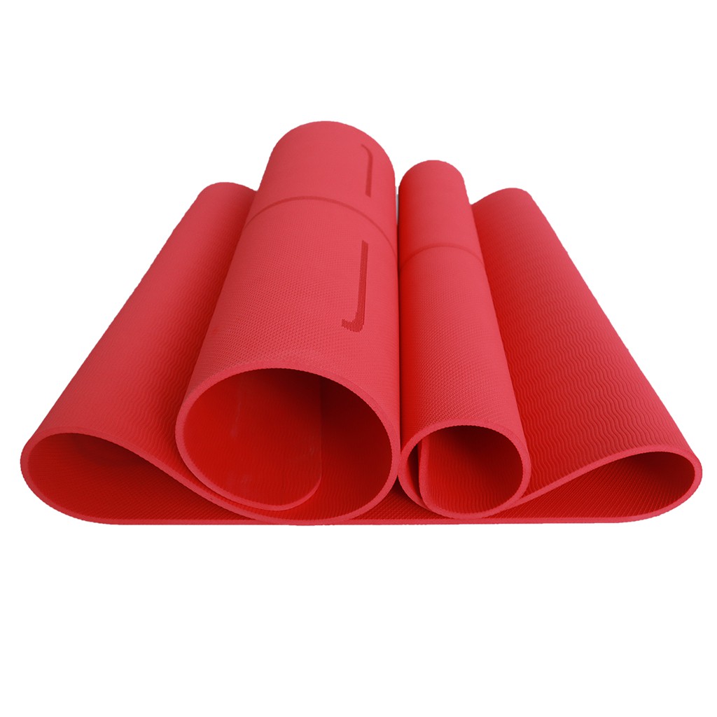 THẢM TẬP YOGA TPE CAO CẤP ECO CHỐNG TRƯỢT 6MM ĐỊNH TUYẾN, TẶNG TÚI THẢM VÀ DÂY CỘT THẢM