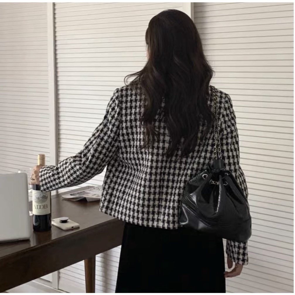 Áo dạ tweed họa tiết siêu xinh phong cách Hàn Quốc_ hàng ORDER có ẢNH thật | BigBuy360 - bigbuy360.vn