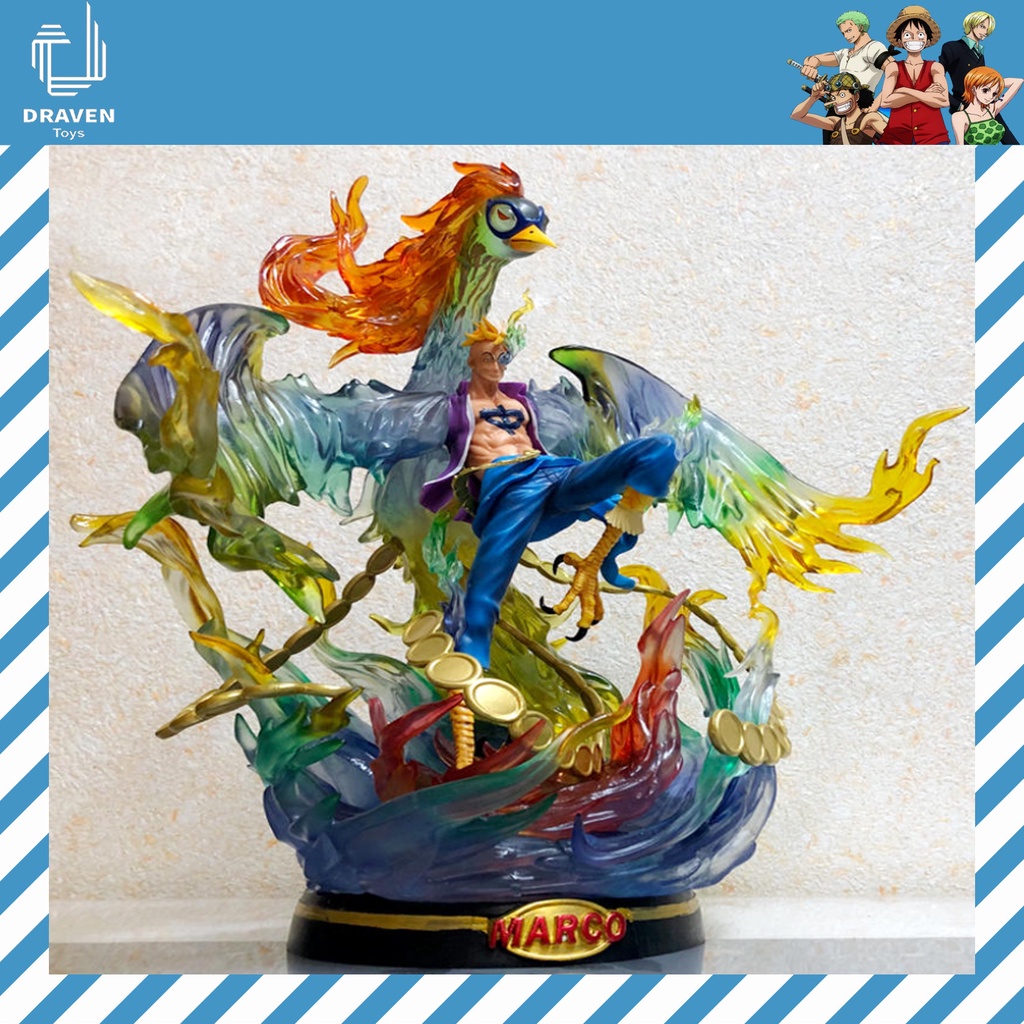 Mô hình Figure One piece Marco Phượng Hoàng The Phoenix POP cao 41cm - Băng Râu trắng Onepiece big size khổng lồ