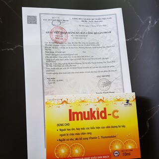 Siro tăng đề kháng ❤️CHÍNH HÃNG👍 Imukid - C ❤️ hỗ trợ tăng cường sức đề kháng, giúp cơ thể khỏe mạnh đỡ ốm vặt