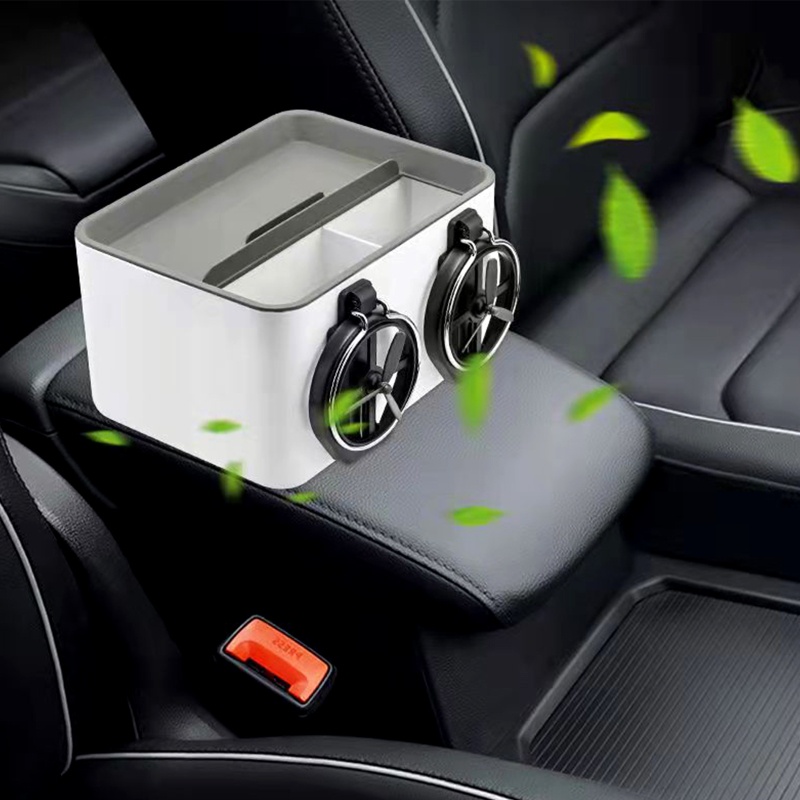 Hộp Đựng Khăn Giấy Gắn Sau Lưng Ghế Xe Hơi Kèm Giá Đỡ Cốc Tiện Dụng