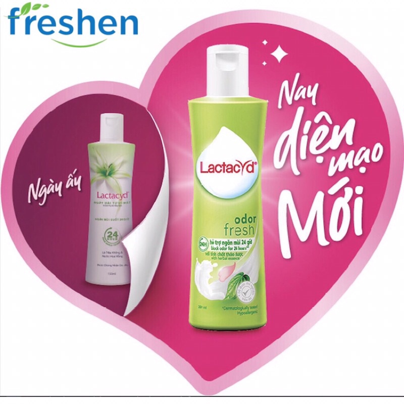 Dung Dịch Vệ Sinh Phụ Nữ Lactacyd Trầu Không Odor Fresh 150ml/250ML