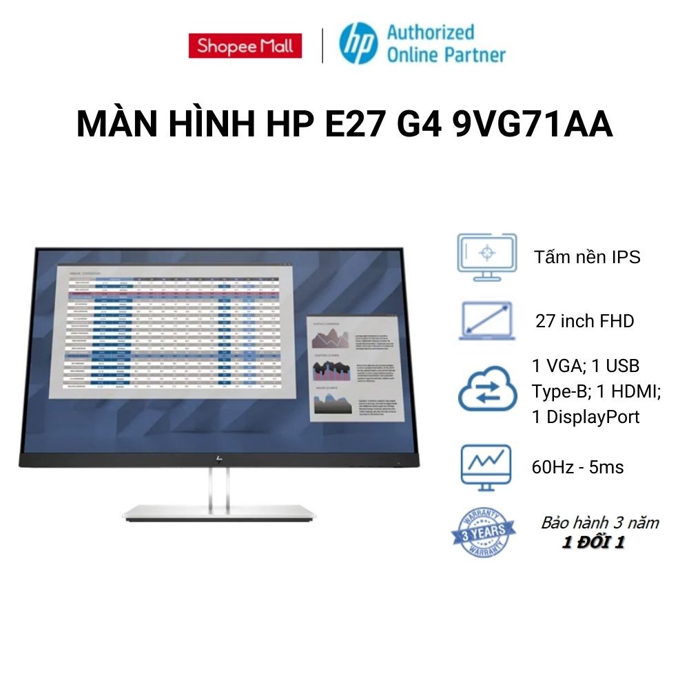 Màn hình máy tính HP E27 G4 9VG71AA 27 inch FHD IPS