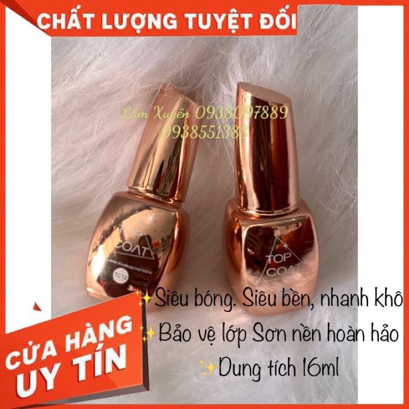 Sơn bóng mau khô TOPCOAT TC12 ⚡️FREESHIP⚡️ 16ml, Sơn siêu bóng, bảo vệ lớp sơn hoàn hảo,Sơn thường Sơn gel lạnh đều được