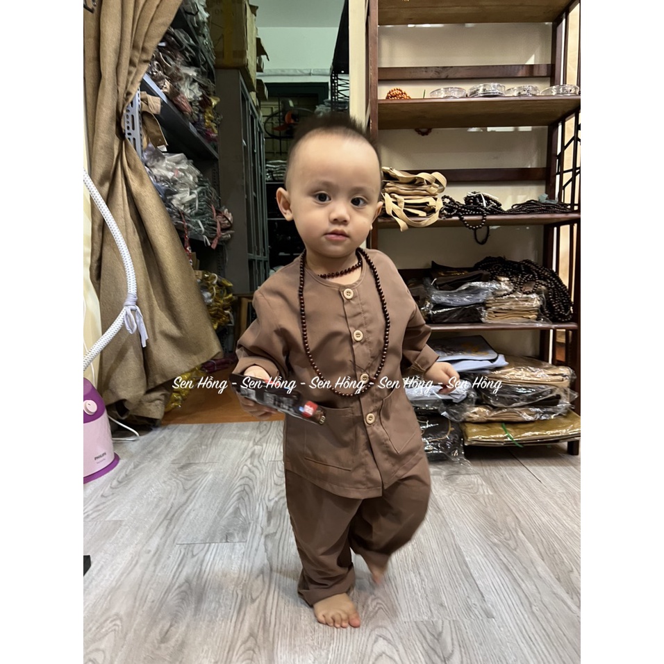 Đồ bà ba cho bé trai bé gái - quần áo lam đi lễ chùa đi chơi - set baba trẻ em vải kate Nhật BBB