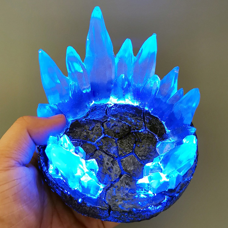 Mô hình Diorama effect battle đế đứng base đất đá có đèn led - Custom figure