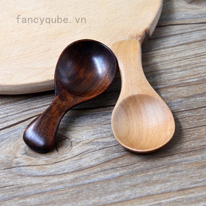 Muỗng gỗ mini múc mật ong/cà phê/muối/đường dễ thương dành cho trẻ em
