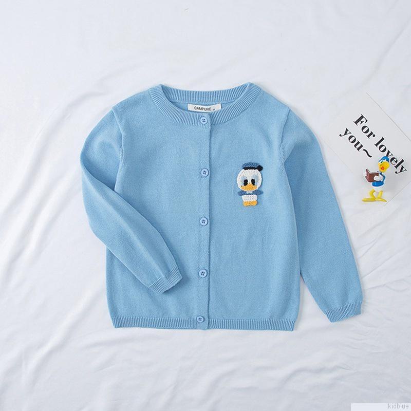 Áo khoác Cardigan dệt kim hoạ tiết hoạt hình cho bé