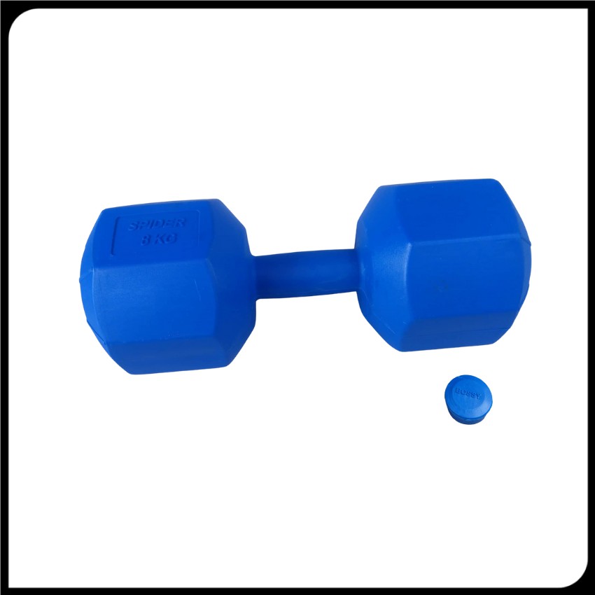 Vỏ tạ nhựa 8kg vỏ tạ đơn 8kg bát giác màu xanh chưa nhồi