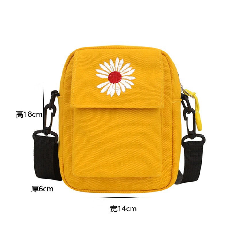 Túi tote, túi vải đựng điện thoại hoa cúc siêu hot TX38