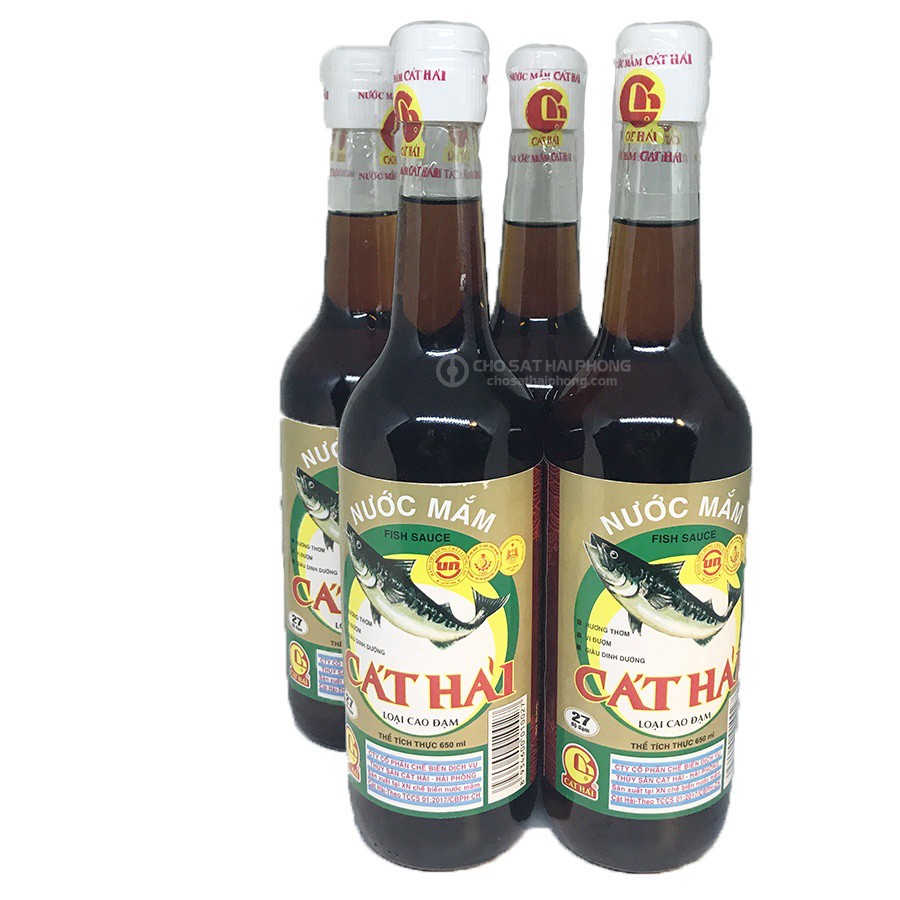 Nước Mắm Cát Hải Cao Đạm Chai thuỷ tinh 650ml