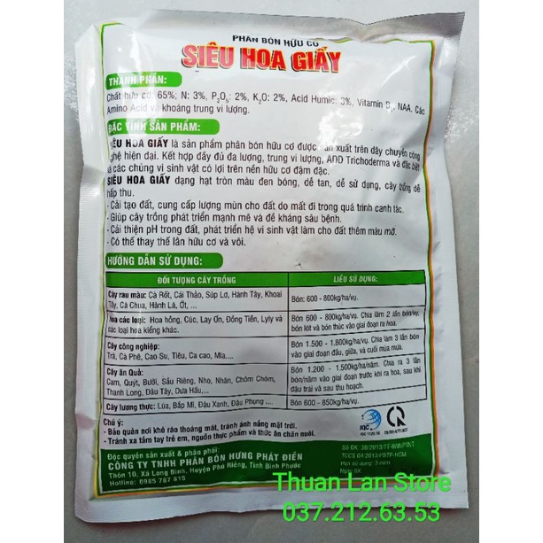 Phân Bón Hữu Cơ Siêu Hoa Giấy Chuyên Dùng Cho Hoa Giấy gói 700g