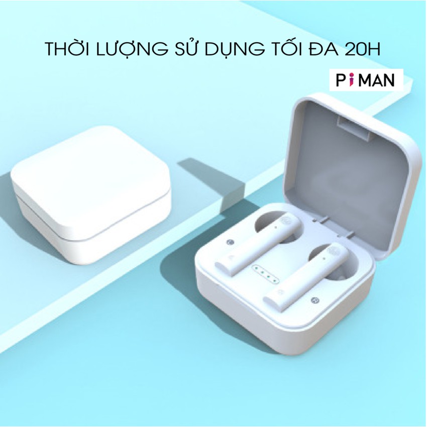 Tai nghe bluetooth không dây mini 5.0 thể thao gaming chống nước IPX5 hiển thị đèn LED số phần trăm pin P07 Piman