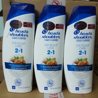 (Mẫu Mới) Dầu Gội - Xả Head & Shoulders 2 in 1 Dry Scalp Care 400ml của Mỹ