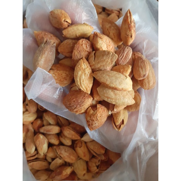 Hạt Hạnh nhân rang bơ vỏ mỏng 500gr, giòn béo thơm ngon ( Ăn vặt AnVy Foods )