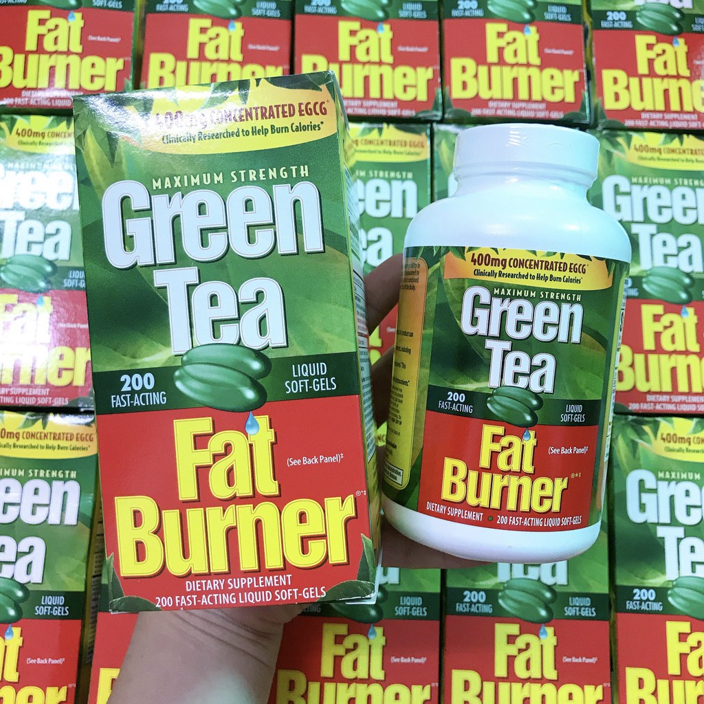 [KHO_DO_MI] Giảm cân trà xanh Green Tea Fat Burner 200 viên [CHINH_HIEU]