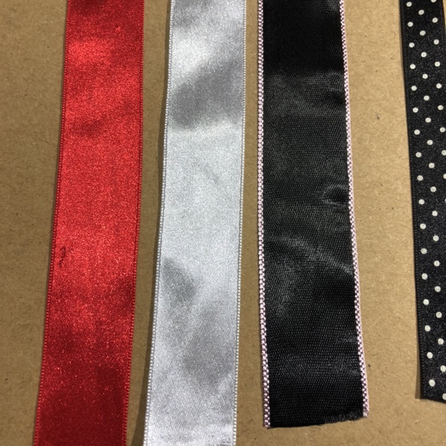 V5B- Dây ruy băng ribon bản to nhiều màu diy cổ áo búp bê