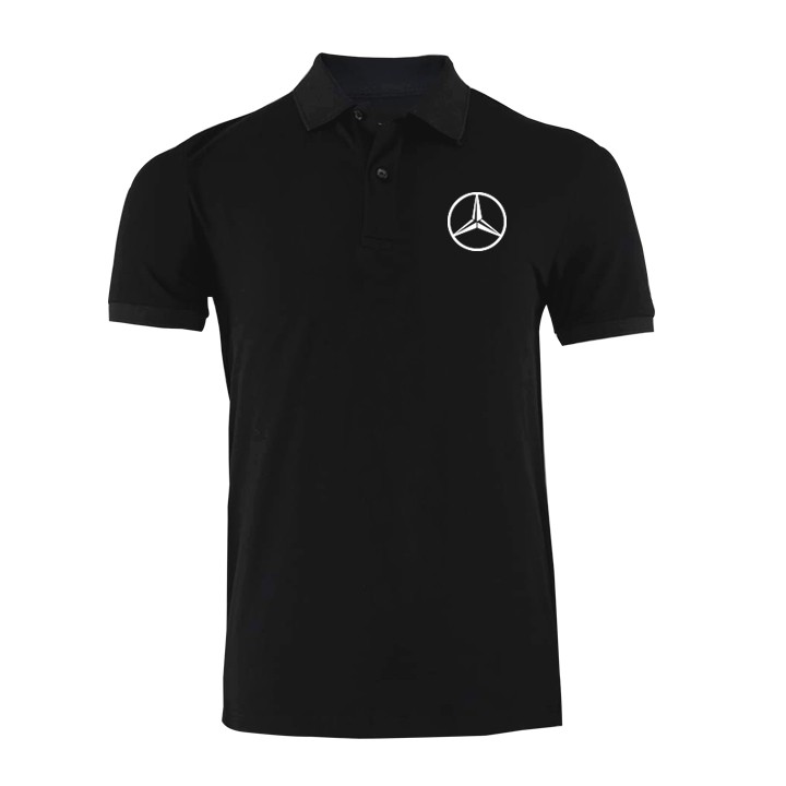 ÁO POLO NAM  CỔ BẺ VẢI  COTTON  LOGO MERCEDES CAO CẤP