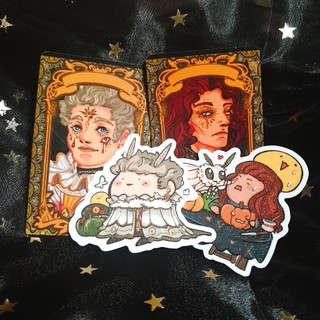 [CÓ SẴN] SET STICKER GOOD OMENS MOTH AND LAMP