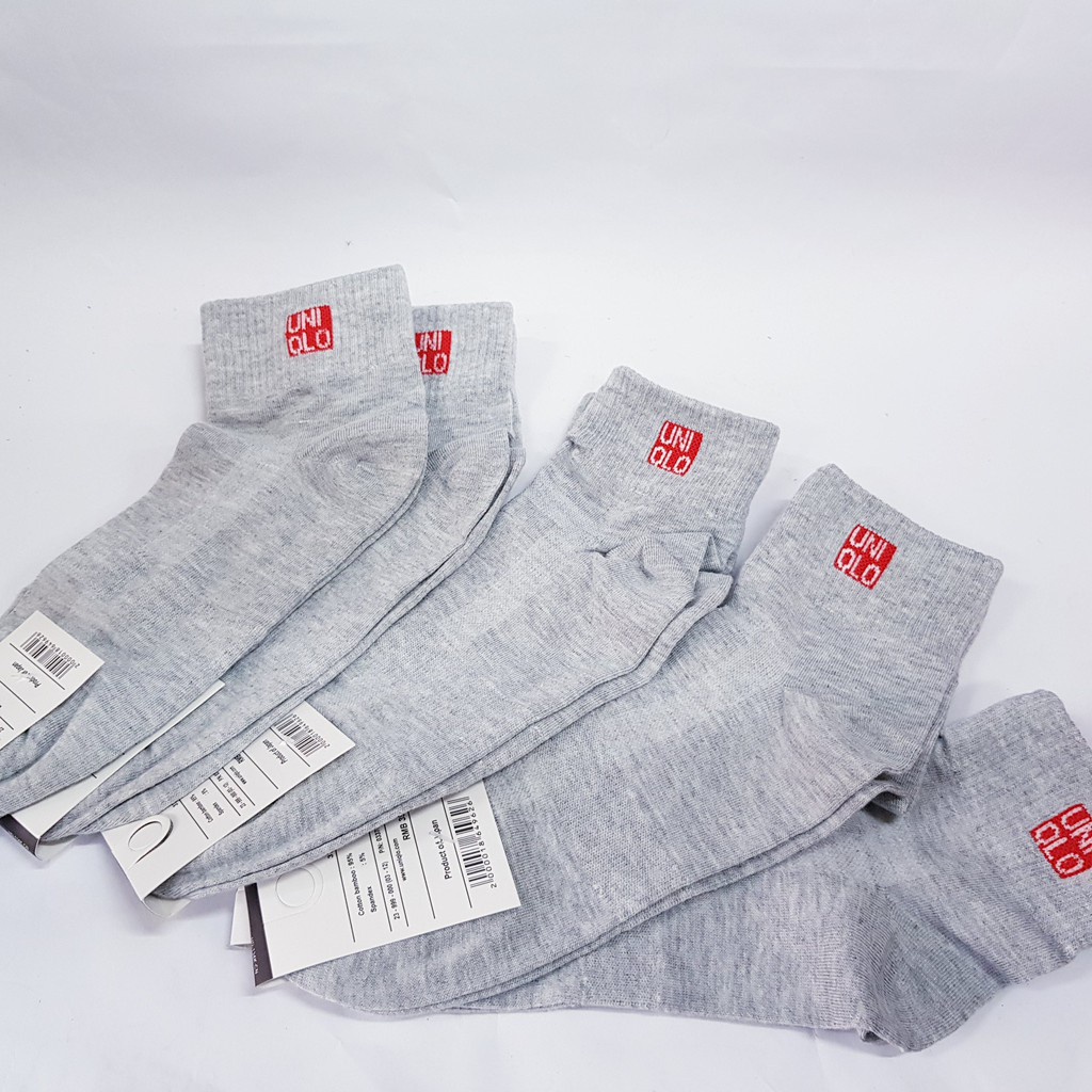 Tất/Vớ nam cổ trung thương hiệu Nhật Bản, tất Uniqlo chất cotton kháng khuẩn khử mùi🎁Giá Sỉ🎁