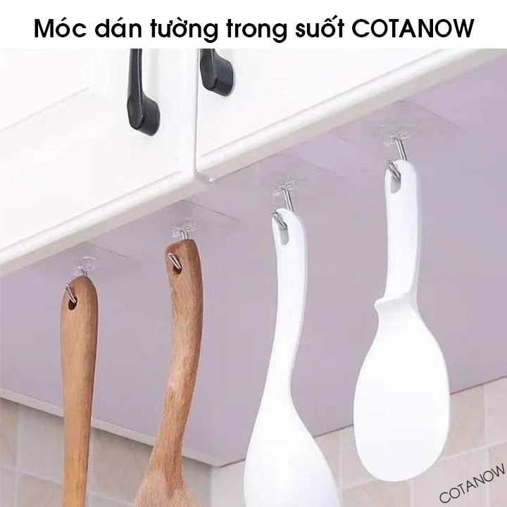 Móc Dán Tường Trong Suốt Chịu Lực 6x6cm COTANOW