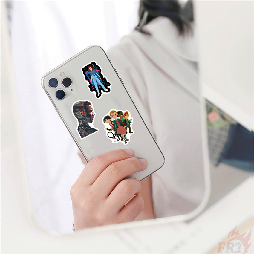 Set 100 miếng dán hình Stranger Things dòng A trang trí thời trang chống nước DIY