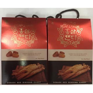 Combo 2 hộp kẹo hồng sâm Red Ginseng Sobeak Hàn Quốc 200g