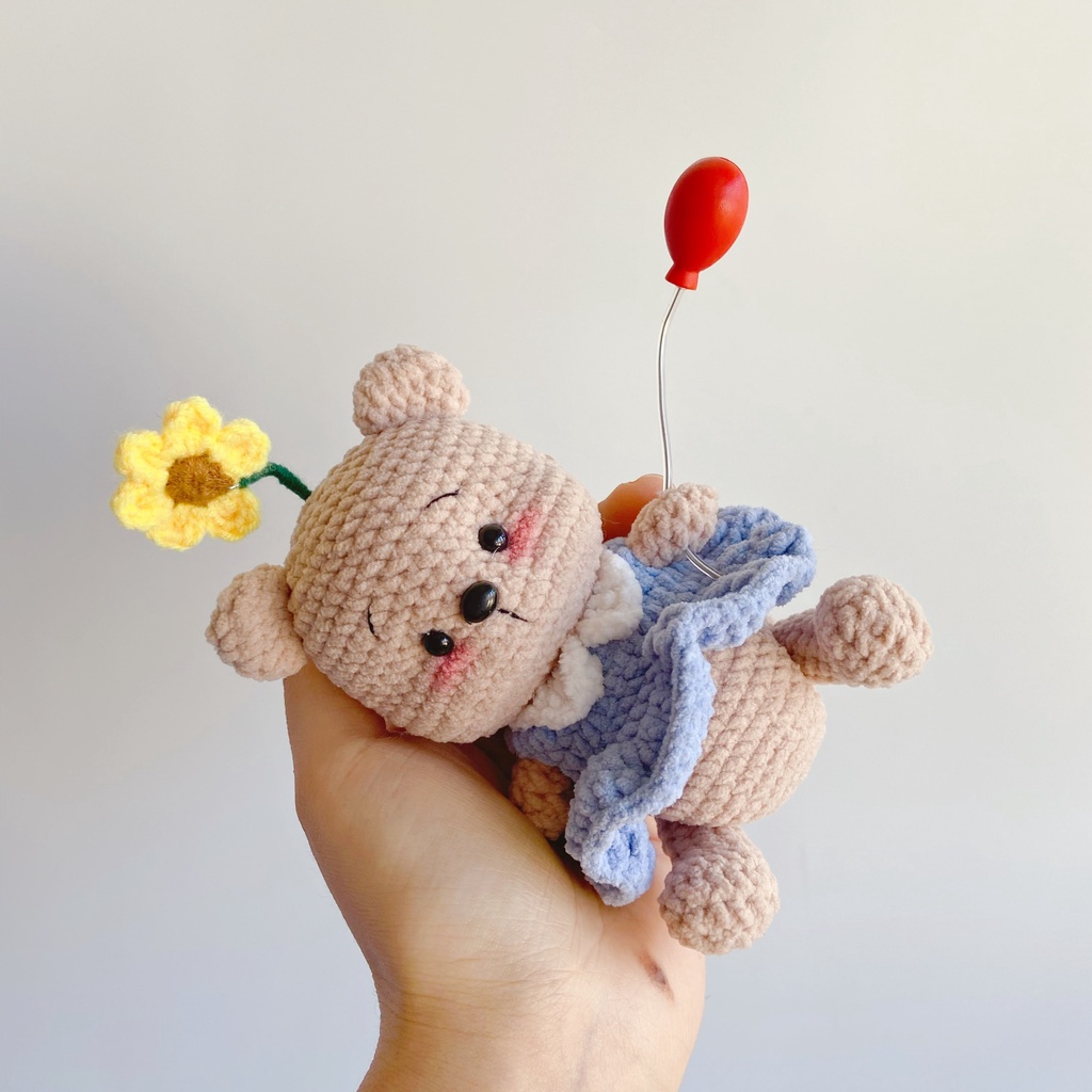 🐻 Chart Tiếng Việt chú Gấu ngồi siêu đáng yêu 🐻 - Yêu Handmade