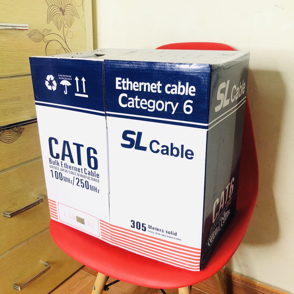 Dây mạng CAT6 UTP chuyện dụng cho camera và các thiết bị mạng, cáp mạng cuộn 305m