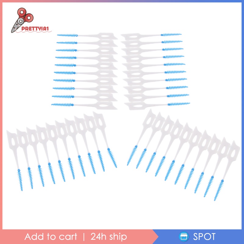 [Hàng mới về] Bộ 40 cây tăm xỉa kẽ răng bằng silicone