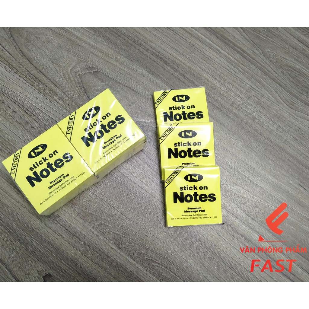 Giấy Note Ghi Chú UNC Nhiều Kích Thước - 100 tờ