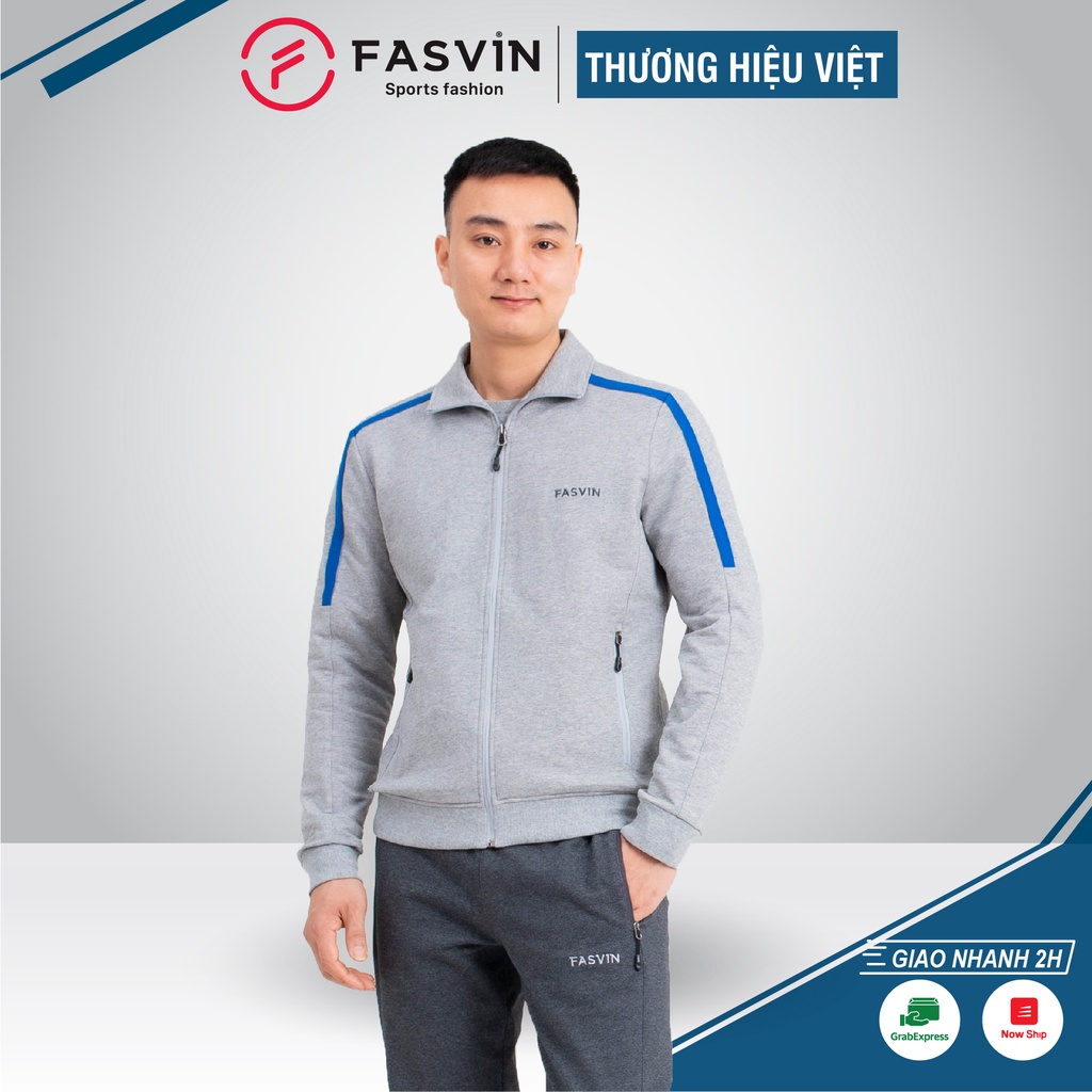 Bộ quần áo nỉ thể thao nam Fasvin CT953.HN chất cotton dày đanh đẹp.