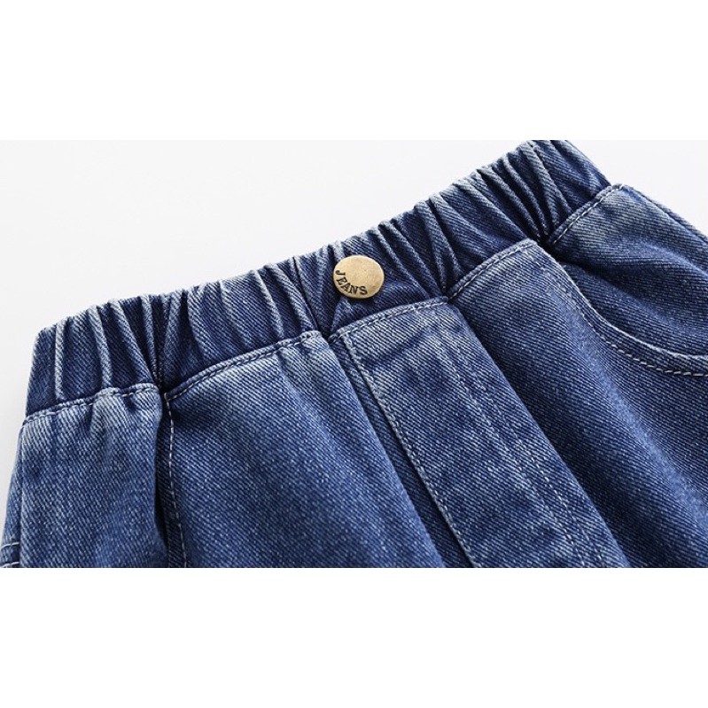 Quần Jean bé trai WELLKIDS, quần short bò cho bé (KZ3238)