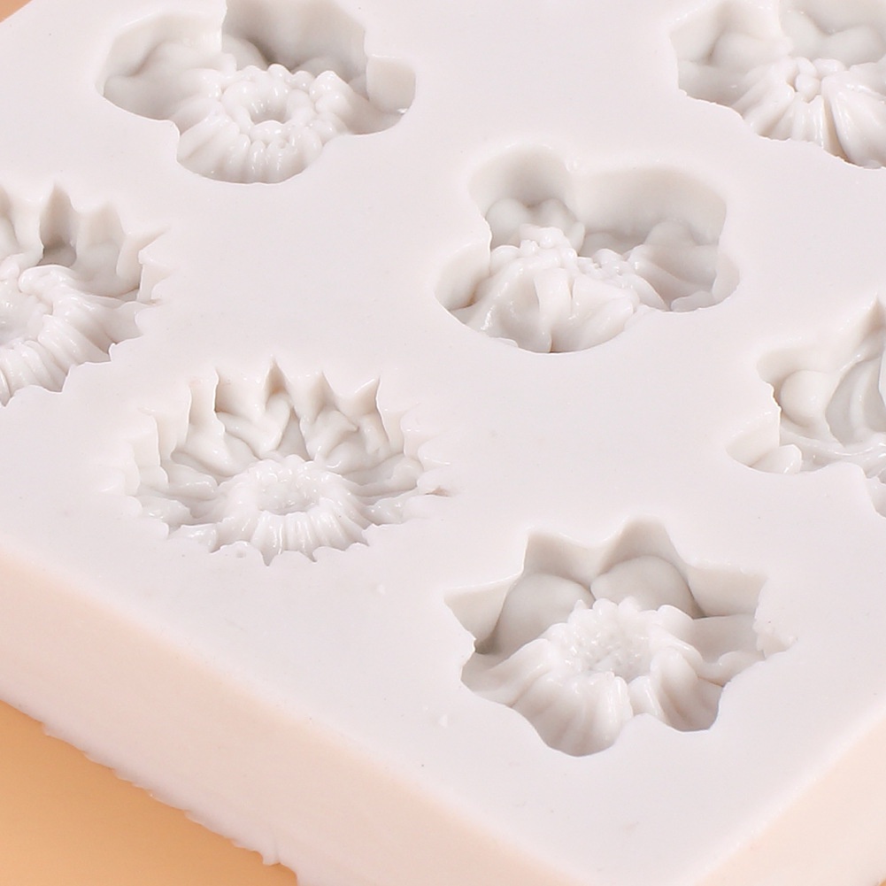 Khuôn Silicon ANAEAT Làm Bánh Sô Cô La Trang Trí DIY Tạo Hình Hoa Lá