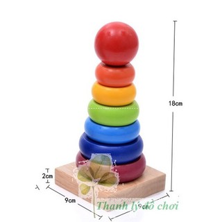 Tháp xếp chồng bằng gỗ
