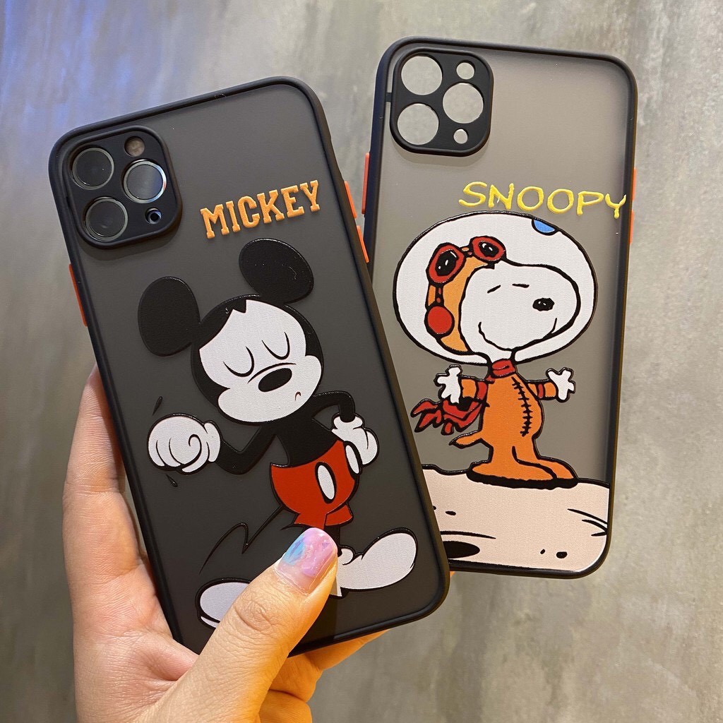 Ốp iPhone bảo vệ camera Micky &amp; Snoopy iPhone 7 Plus 8 Plus X Xs XsMax iPhone 11 11 Pro 11 Promax