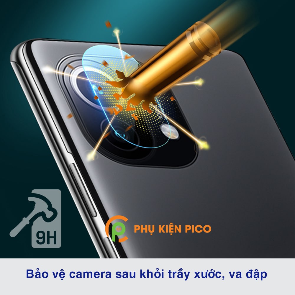 Cường lực camera Xiaomi Mi 11 Lite độ cứng 9H trong suốt - Dán camera Xiaomi Mi 11 Lite