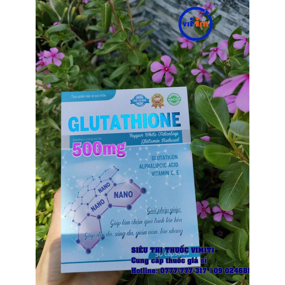 Viên uống trăng da Glutathione 520mg, giúp làm chậm qui trình lão hóa da
