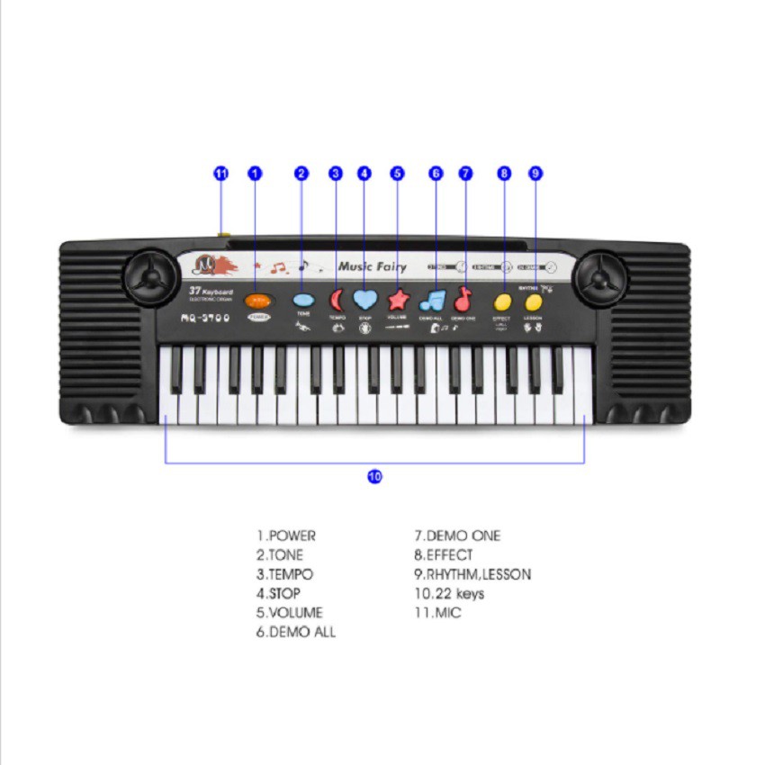 Đàn organ,piano MQ 3700 có mic cho bé